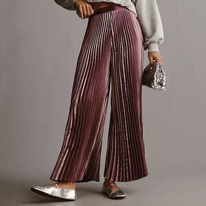 Anthropologie Plisse Pleated Pants